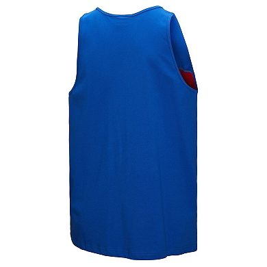 Men's Mitchell & Ness Royal New York Giants Retro Colorblock Tank Top