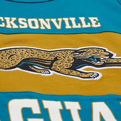 Men's Mitchell & Ness Teal Jacksonville Jaguars Retro Colorblock Tank Top