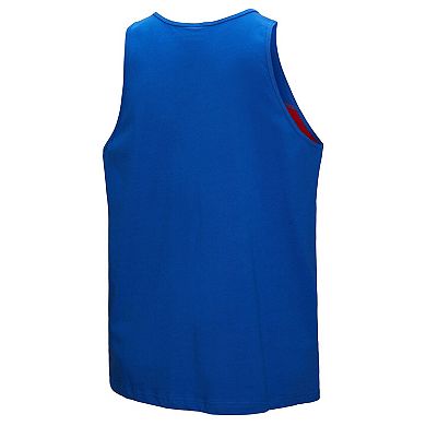 Men's Mitchell & Ness Royal New England Patriots Retro Colorblock Tank Top