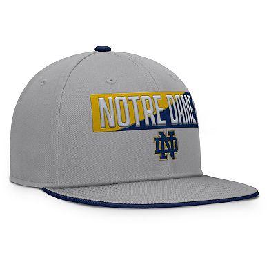Men's Fanatics Gray Notre Dame Fighting Irish Duo Snapback Hat