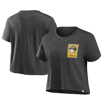 Women's Fanatics Black Pittsburgh Pirates Heritage Franchise Legend Boxy T-Shirt