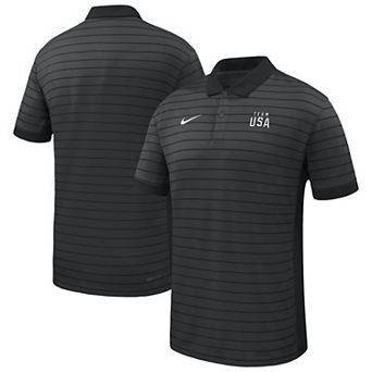 Men's Nike Black Team USA Team Victory Stripe Polo