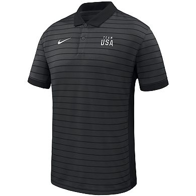 Men's Nike Black Team USA Team Victory Stripe Polo