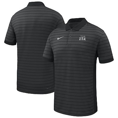 Men's Nike Black Team USA Team Victory Stripe Polo