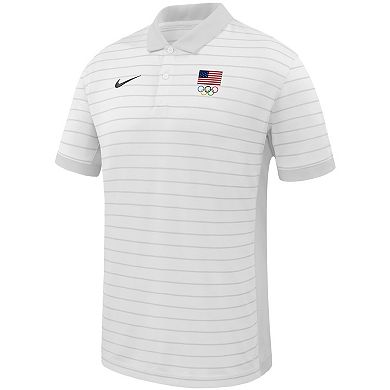 Men's Nike White Team USA Team Victory Stripe Polo