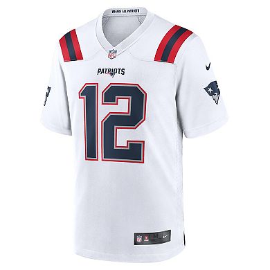 Men's Nike Tom Brady White New England Patriots Retired Game Jersey