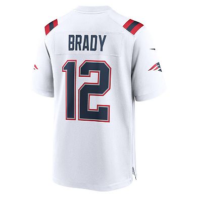 Men's Nike Tom Brady White New England Patriots Retired Game Jersey