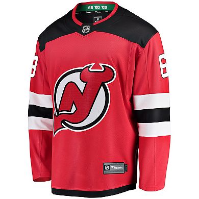 Men's Fanatics Jesper Bratt Red New Jersey Devils Home Breakaway Player Jersey