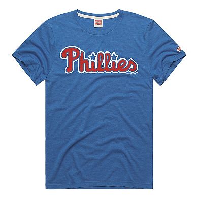 Men's Homage Royal Philadelphia Phillies Hyper Local Tri-Blend T-Shirt