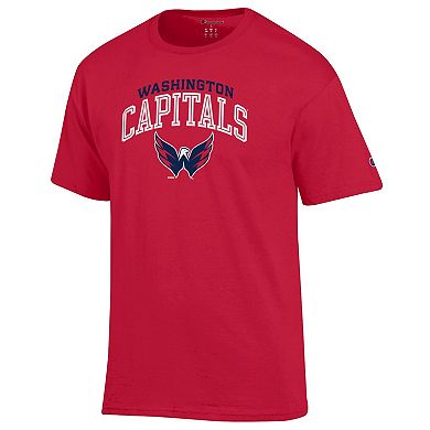 Men's Champion Red Washington Capitals Primary Logo T-Shirt