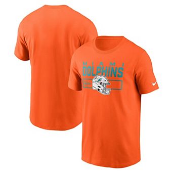 Men's Nike Orange Miami Dolphins Primetime Helmet Essential T-Shirt
