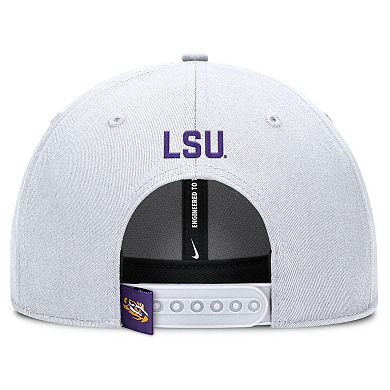 Men's Nike White LSU Tigers 2025 On-Field Rise Performance Adjustable Hat