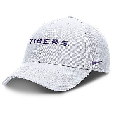 Men's Nike White LSU Tigers 2025 On-Field Rise Performance Adjustable Hat