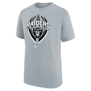 Youth Nike Gray Las Vegas Raiders Icon Legend T-Shirt