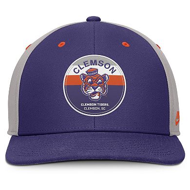 Men's Nike Purple/Gray Clemson Tigers Prep Pro Performance Snapback Hat