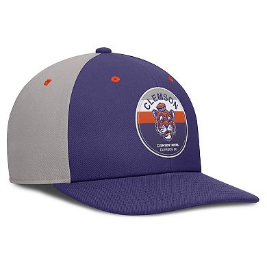 Men's Nike Purple/Gray Clemson Tigers Prep Pro Performance Snapback Hat