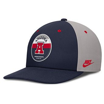 Men's Nike Navy/Gray Arizona Wildcats Prep Pro Performance Snapback Hat