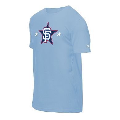 Men's New Era Light Blue San Francisco Giants 2025 MLB All-Star Game Workout T-Shirt
