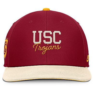Men's Nike Cardinal/Cream USC Trojans Pro Legacy Script Snapback Hat