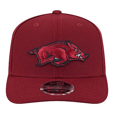 Men's New Era Cardinal Arkansas Razorbacks Team Collective 9SEVENTY Stretch-Snap Adjustable Hat