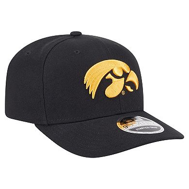 Men's New Era Black Iowa Hawkeyes Team Collective 9SEVENTY Stretch-Snap Adjustable Hat