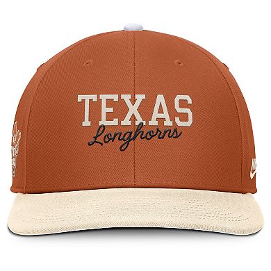 Men's Nike Texas Orange/Cream Texas Longhorns Pro Legacy Script Snapback Hat