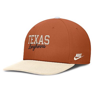 Men's Nike Texas Orange/Cream Texas Longhorns Pro Legacy Script Snapback Hat