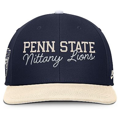 Men's Nike Navy/Cream Penn State Nittany Lions Pro Legacy Script Snapback Hat