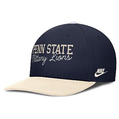 Men's Nike Navy/Cream Penn State Nittany Lions Pro Legacy Script Snapback Hat