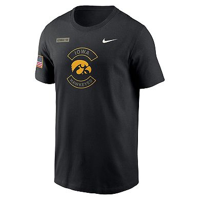 Men's Nike Black Iowa Hawkeyes 2025 Military Appreciation Performance T-Shirt