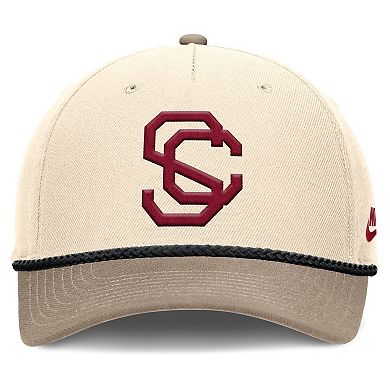 Men's Nike Natural USC Trojans Rise Legacy Throwback Logo Adjustable Hat