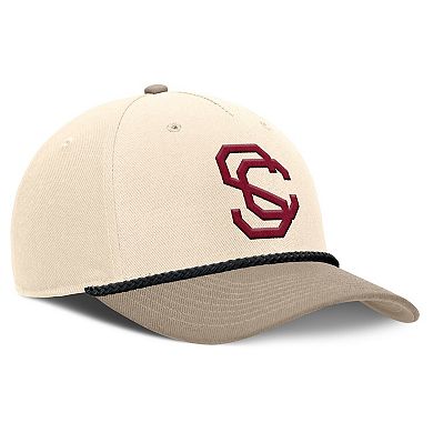 Men's Nike Natural USC Trojans Rise Legacy Throwback Logo Adjustable Hat