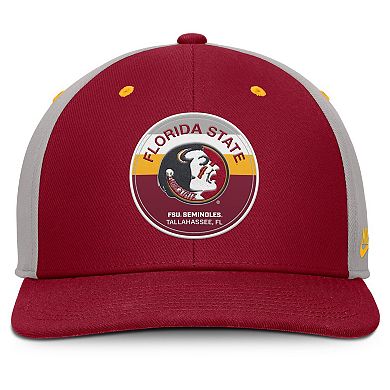 Men's Nike Garnet/Gray Florida State Seminoles Prep Pro Performance Snapback Hat