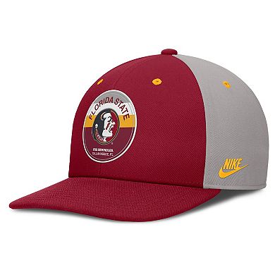 Men's Nike Garnet/Gray Florida State Seminoles Prep Pro Performance Snapback Hat