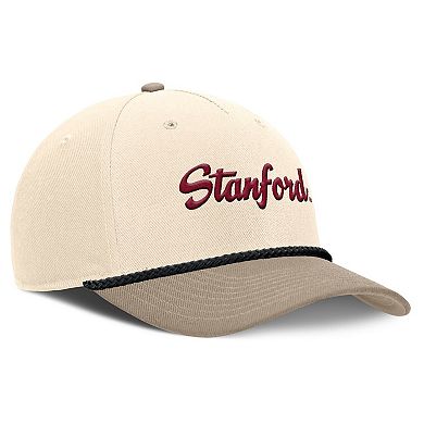Men's Nike Natural Stanford Cardinal Rise Legacy Throwback Logo Adjustable Hat