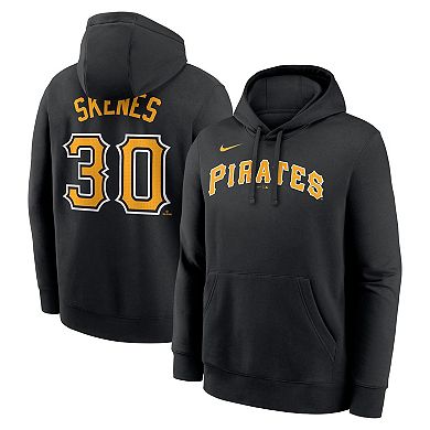 Men's Nike Paul Skenes Black Pittsburgh Pirates Player Name & Number Club Fleece Pullover Hoodie