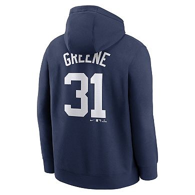 Men's Nike Riley Greene Navy Detroit Tigers Player Name & Number Club Fleece Pullover Hoodie
