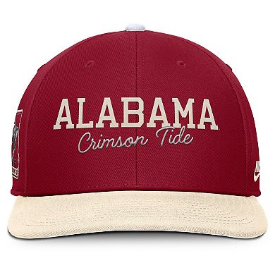 Men's Nike Crimson/Cream Alabama Crimson Tide Pro Legacy Script Snapback Hat