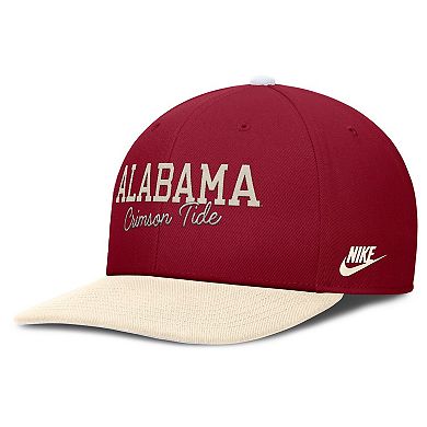 Men's Nike Crimson/Cream Alabama Crimson Tide Pro Legacy Script Snapback Hat