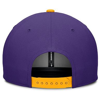 Men's Nike Purple/Cream LSU Tigers Pro Legacy Script Snapback Hat