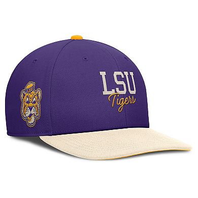 Men's Nike Purple/Cream LSU Tigers Pro Legacy Script Snapback Hat