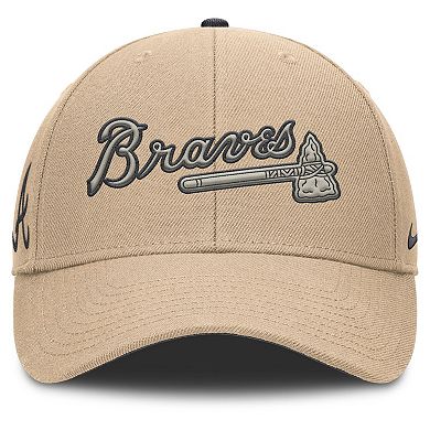 Men's Nike Khaki Atlanta Braves Rise Adjustable Hat