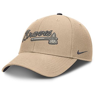 Men's Nike Khaki Atlanta Braves Rise Adjustable Hat