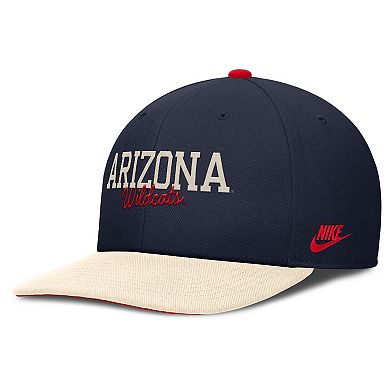 Men's Nike Navy/Cream Arizona Wildcats Pro Legacy Script Snapback Hat