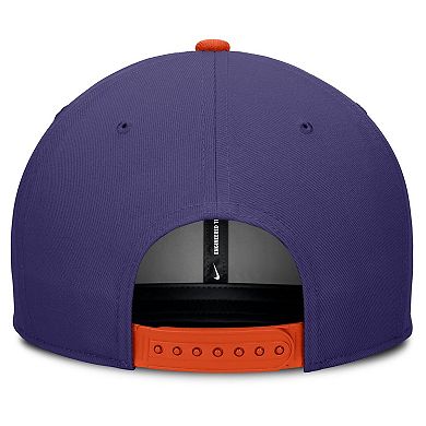 Men's Nike Purple/Cream Clemson Tigers Pro Legacy Script Snapback Hat