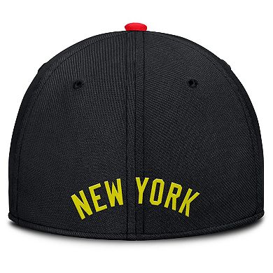 Men's Nike Crimson/Black New York Yankees Neon 90s Rise SwooshFlex Hat