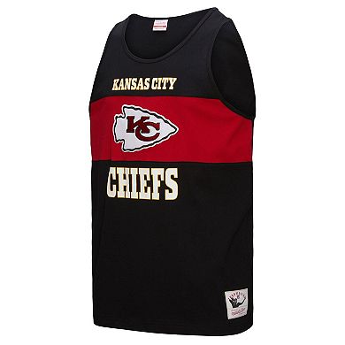Men's Mitchell & Ness Black Kansas City Chiefs Retro Colorblock Tank Top