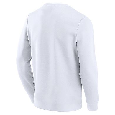 Men's White Wyoming Cowboys Basic Arch Long Sleeve T-Shirt