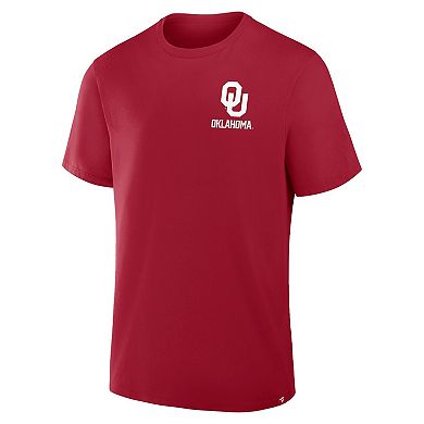 Men's Fanatics Crimson Oklahoma Sooners Quad Legacy T-Shirt