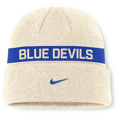 Men's Nike Natural Duke Blue Devils Peak Primetime Utility Cuffed Knit Hat